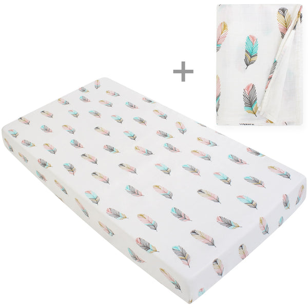 2pcs/ Feather Sheet Set